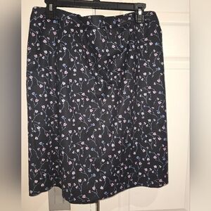 Liz Carbonne Blue Floral Skirt